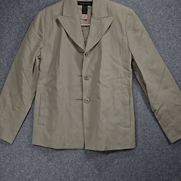 BANANA REPUBLIC Linen-Blend Long and Lean Blazer Women's Size 0 Unstructured - Picture 1 of 12